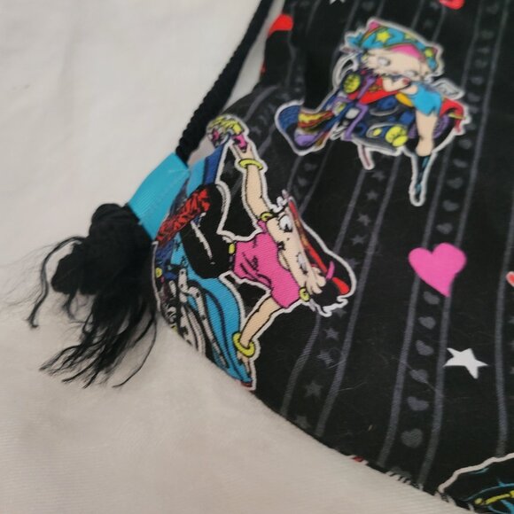 Betty Boop Cinch Bag Mini Backpack drawstring Biker Playful Pop Culture colorful - Picture 3 of 9